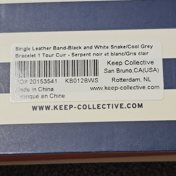 New Leather Keep Collective Gray Snake Bracelet Watchband BUY 3+ for DISCOUNT - Picture 5 of 7